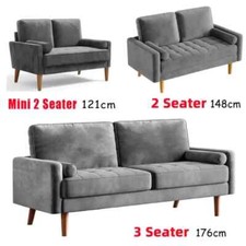 2/3 Seater Velvet Sofa Modern