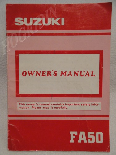 Genuine suzuki 1991 fa50 - genuine, m