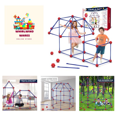 140 piece fort play kit - 140-piece,