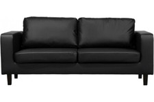Box Black/Brown Leather Sofa