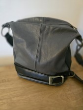 Italian Leather Grey Zipped