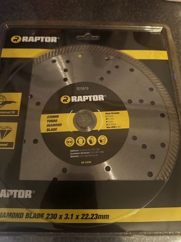 Raptor 230mm diamond blade - raptor,