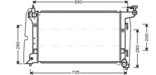 AVA Coolant Radiator TOA2290