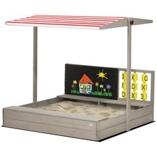 Outsunny kids wooden sandpit - outsunny,