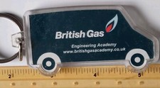 VINTAGE Old Keyring Plastic Window Car Motor Vehicle British Gas Van BG