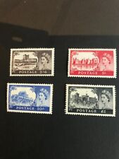 GB QEII 1955 Waterlow Castle High Values 2/6 to £1 Set (SG 536-539) Superb U/M