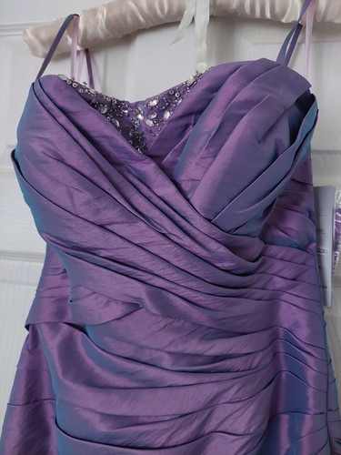 Purple taffeta line - taffeta, a-line