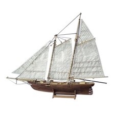 's Cup Yacht Wooden Model Kit 16" Sailboat for Home Office Decoration