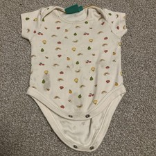 Little Green Radicals Cream Patterned Bodysuit 3 To 6 Months