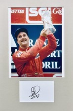 Nigel Mansell HAND SIGNED 6x4 White Card & 10x8 F1 CHAMPION Photograph *COA*