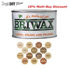 Briwax Wood Polish Wooden Antique Furniture Wax Cleaning All Colours 400g Tin
