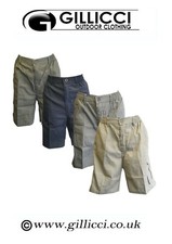 Mens Plain Summer Elasticated 7 Pockets Casual Shorts Lightweight Cargo Combat
