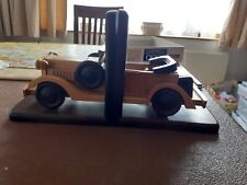 Wooden Vintage Car Bookends