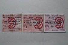 Three England v Wales Rugby Union Tickets 1958 1964 1972 Five Nations Twickenham