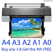 A0 A1 A2 A3 A4 Colour Poster Printing - Satin or Gloss - Photo Quality Paper