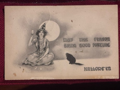 Vintage halloween fortune - halloween, :