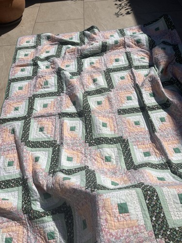Handmade patchwork quilt throw - handmade,