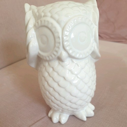 White owl money box ceramic - box,