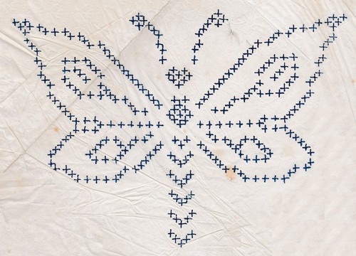 Vintage embroidery transfer - vintage,