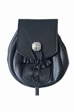 Handmade Black Leather Rob Roy