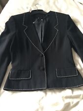 Ladies Next Diamonte Black party/christmas Tuxedo Style Blazer/jacket  Size 12