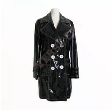 Women PVC Leather Trench Vinyl