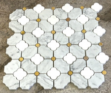 White carrara / gold marble