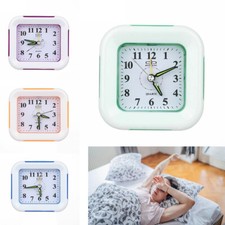 Small Quartz Alarm Clock Bell Loud For Heavy Sleepers Bedroom Night Light