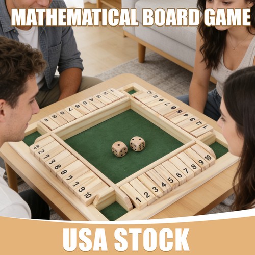 Wooden dice board game - dice, shut
