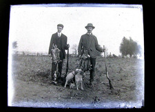 Men Rabbit Hunting Dogs Rifle