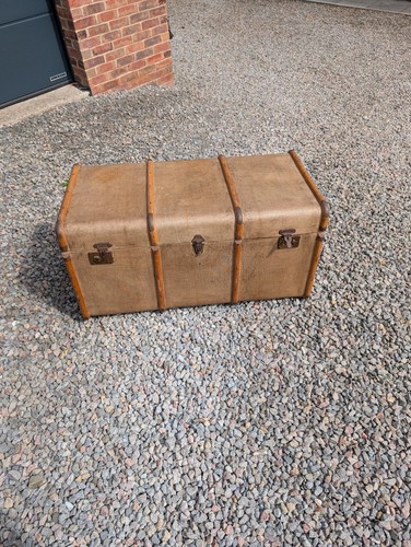 Vintage steamer trunk 1960s - steamer,
