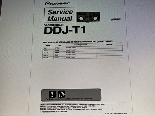 Pioneer ddj service manual - ddj-t1,