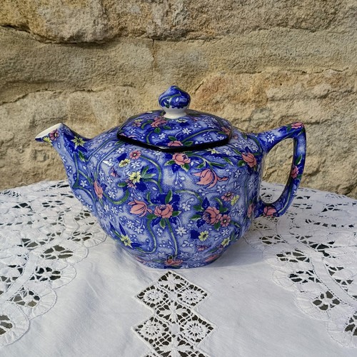 Vintage sadler teapot blue - sadler,