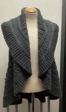 Grey Knitted Waistcoat Size S By Bohemia