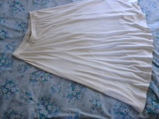 ROMAN Originals Gypsy Indian Long Skirt Off White Elasticated Large (M / L)