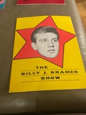 Original 1963 Billy J Kramer Concert Programme Freepost