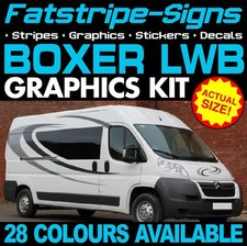 to fit PEUGEOT BOXER L3 LWB GRAPHICS STICKERS STRIPES DECALS CAMPERVAN MOTORHOME