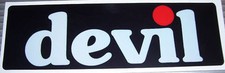 DEVIL EXHAUST DECAL 145MM X 45MM