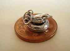 BEAUTIFUL ' BIRDS NEST - EGGS '  OPENING STERLING SILVER CHARM