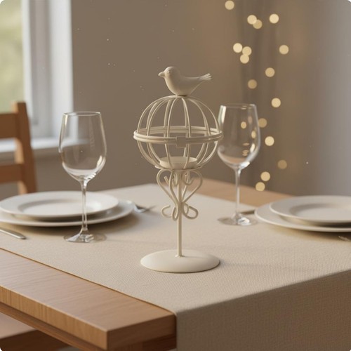 Birdcage candle holder - birdcage,