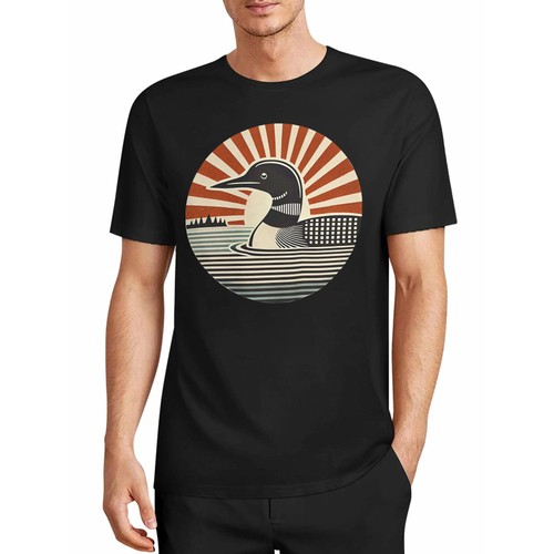 Retro loon shirt vintage - loon, bird