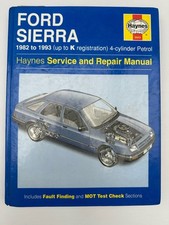 FORD SIERRA,L,LX,GL,GLX,GHIA,GT,E,SAPPHIRE,P100 PICK UP HAYNES MANUAL 1982-1993