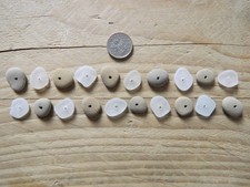 Drilled Sea Glass And Sea Pebbles For Crafts,1.5mm holes approx