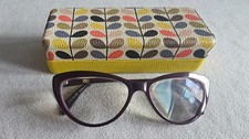 Orla Keilly 12 pink cat's eye glasses frames. With case.