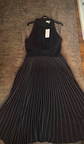 Reiss navy halter pleated - reiss,