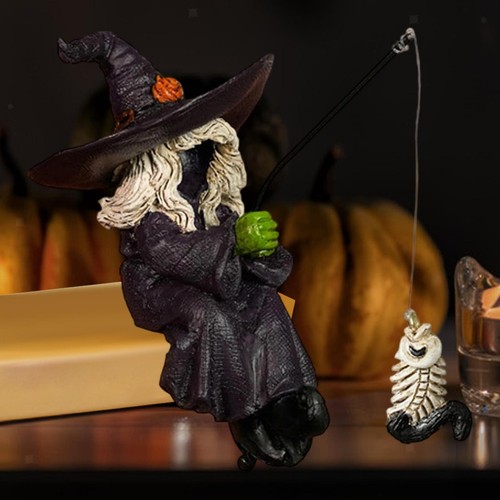 Fishing witch statue - fishing,