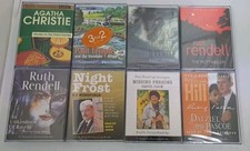 8 x audio books cassette tapes TV crime 7 new sealed, one not