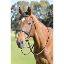 Kincade Brown Extra Full Leather Cavesson Horse Bridle