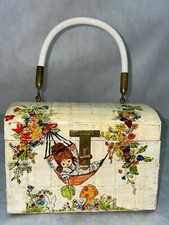 Vintage Wood Box Purse Bag