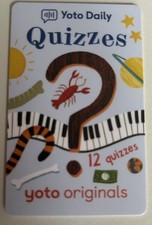 Yoto cards - daily quizzes   -